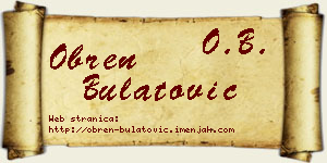 Obren Bulatović vizit kartica